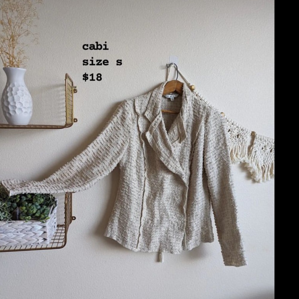 Cabi, texture, tweed look jacket, small